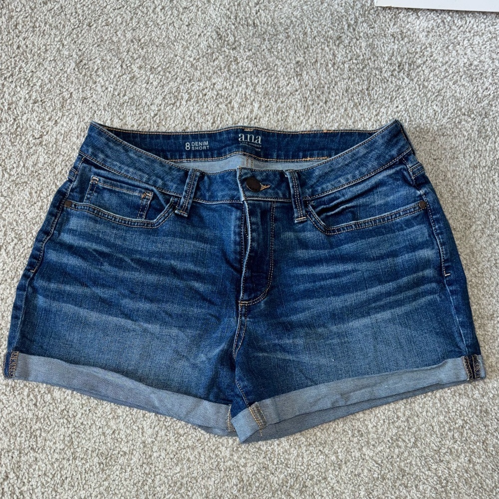 a.n.a Women's Blue Denim Shorts - Picture 1 of 4